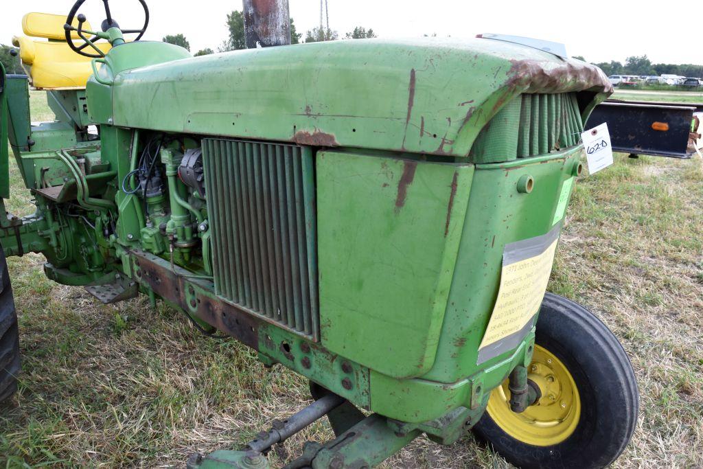1971 John Deere 3020, Gas Fenders, 2wd, Open  Station, Posi Rear End, Synchro, Single  Hydraulic, 3