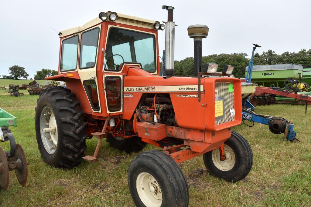 Allis Chalmers 190XT Diesel Tractor, Series  III Cab, 3pt., 540PTO, 8 Speed, 18.4x34 Tires  Like New