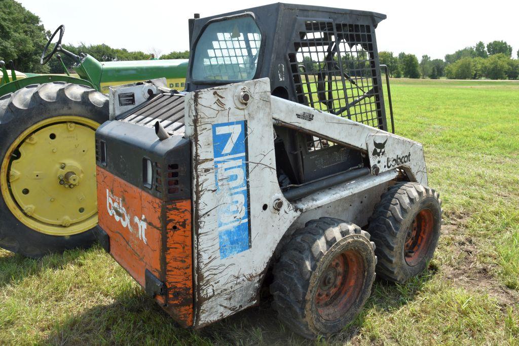 Bobcat 753 Skid Loader, Diesel, Runs Good,  Cage Cab, 5340 Hours, Hand & Foot Controls