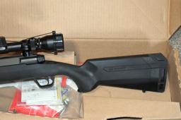 Savage Axis Bolt Action Rifle, 6.5 Creedmoor Cal., Synthetic, Weaver 3x9-40 Scope, Appears New With