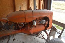 Allis Chalmers C Gas Tractor, W/F, W/ Belt Pulley Buzz Saw Rig, Non Running