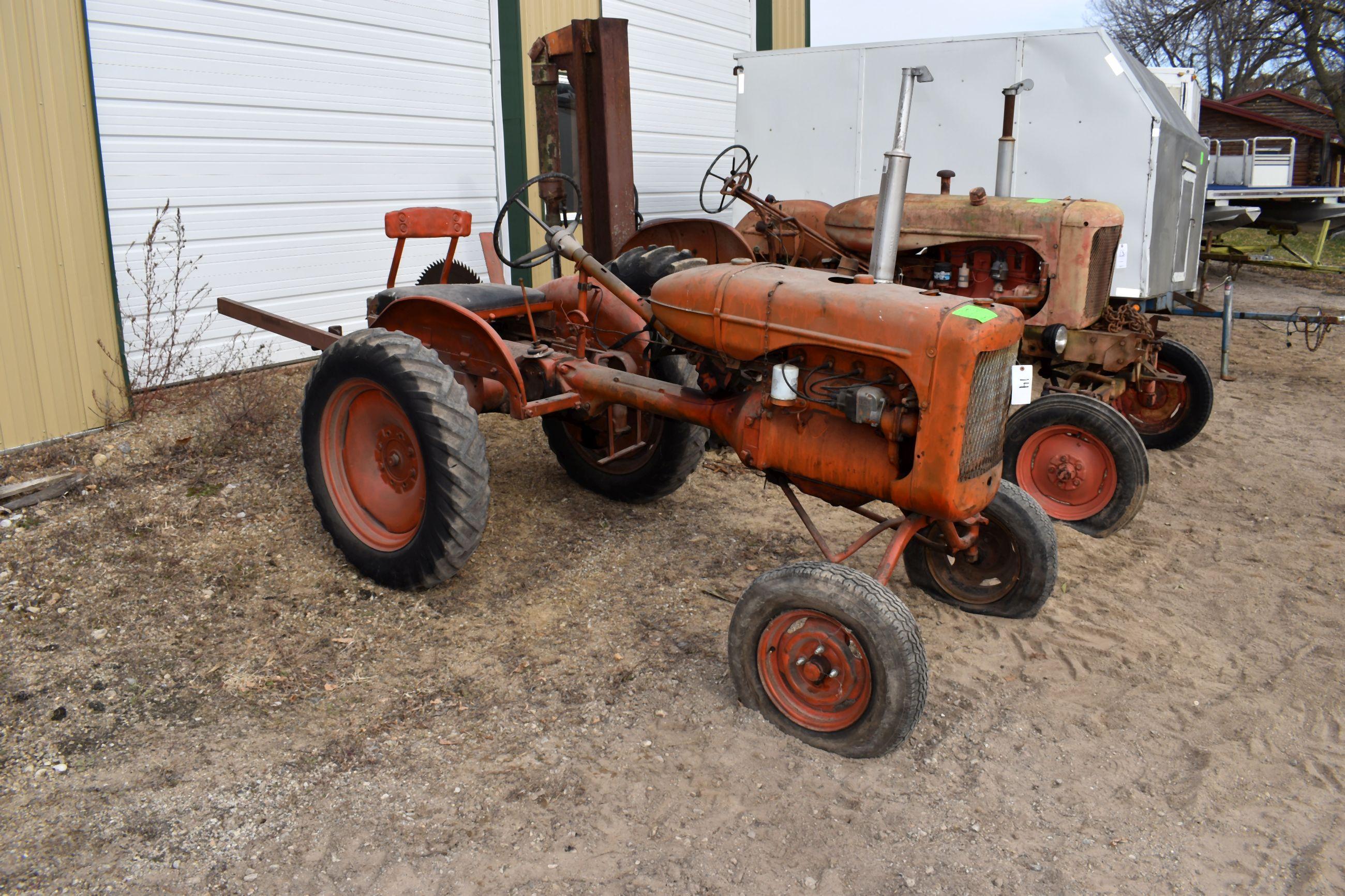 Allis Chalmers C Gas Tractor, W/F, W/ Belt Pulley Buzz Saw Rig, Non Running