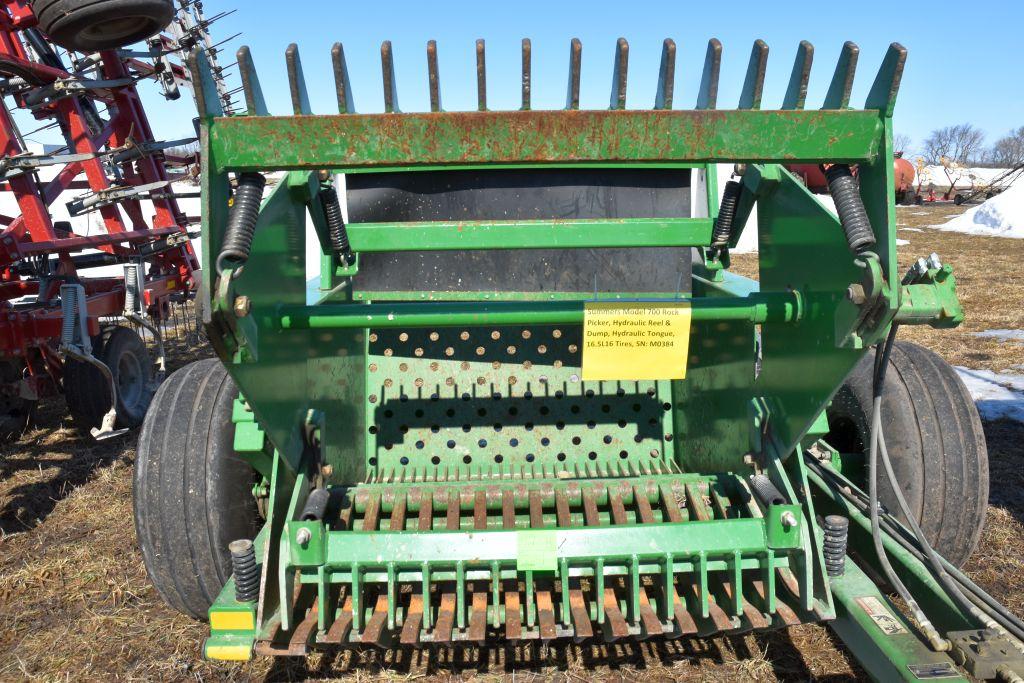 Summers Model 700 Rock Picker, Hydraulic Reel & D