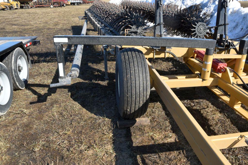 Keller Pull Type 60' Rotary Hoe On Hydraulic Cart
