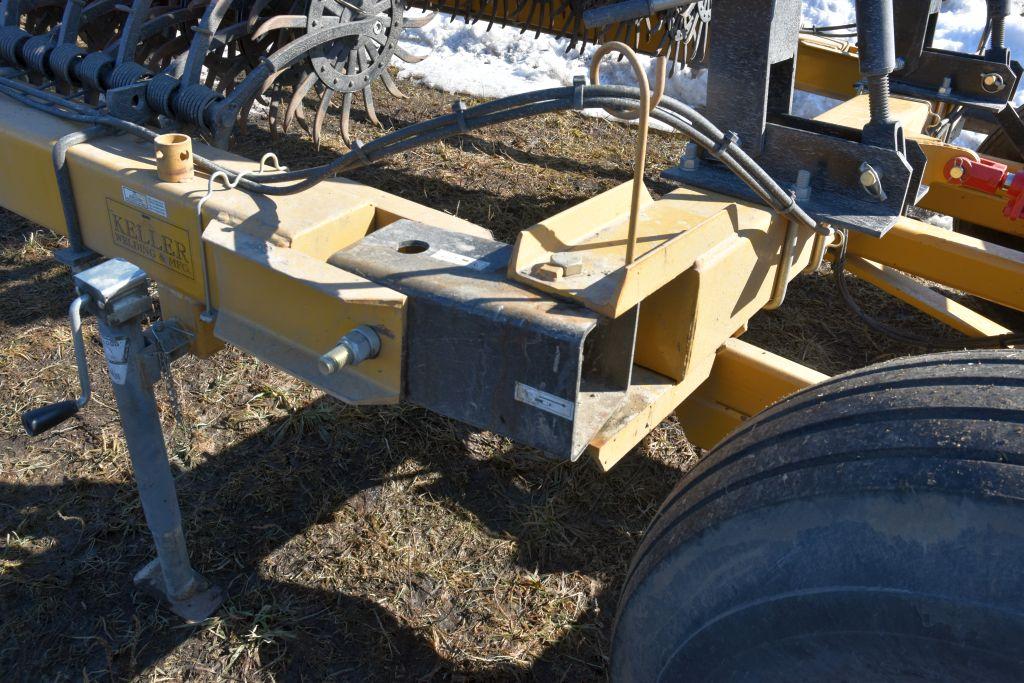 Keller Pull Type 60' Rotary Hoe On Hydraulic Cart
