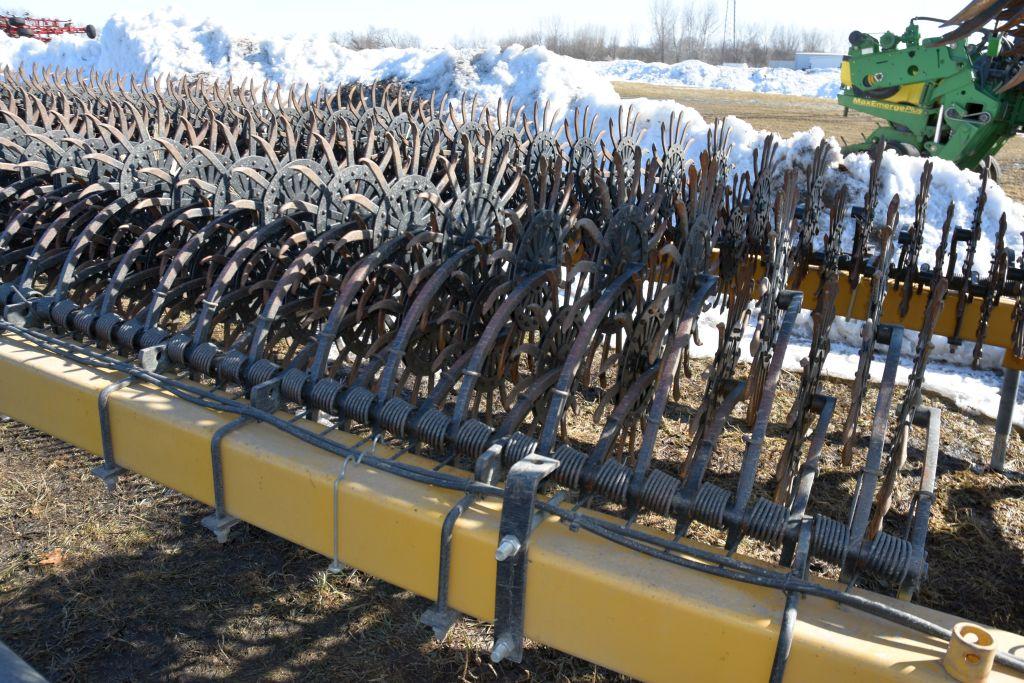 Keller Pull Type 60' Rotary Hoe On Hydraulic Cart