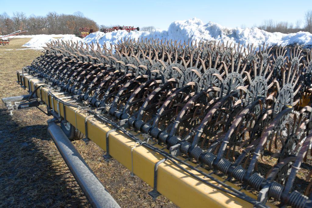 Keller Pull Type 60' Rotary Hoe On Hydraulic Cart