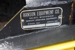 Hanson Model 101910 3 Point Snowblower, 540 PTO, Single Auger, Manual Spout, 82'', SN:1278553