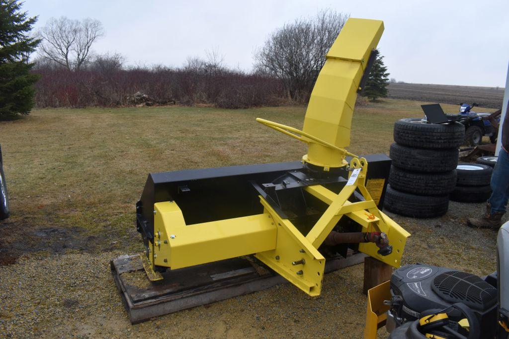 Hanson Model 101910 3 Point Snowblower, 540 PTO, Single Auger, Manual Spout, 82'', SN:1278553