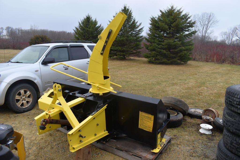 Hanson Model 101910 3 Point Snowblower, 540 PTO, Single Auger, Manual Spout, 82'', SN:1278553