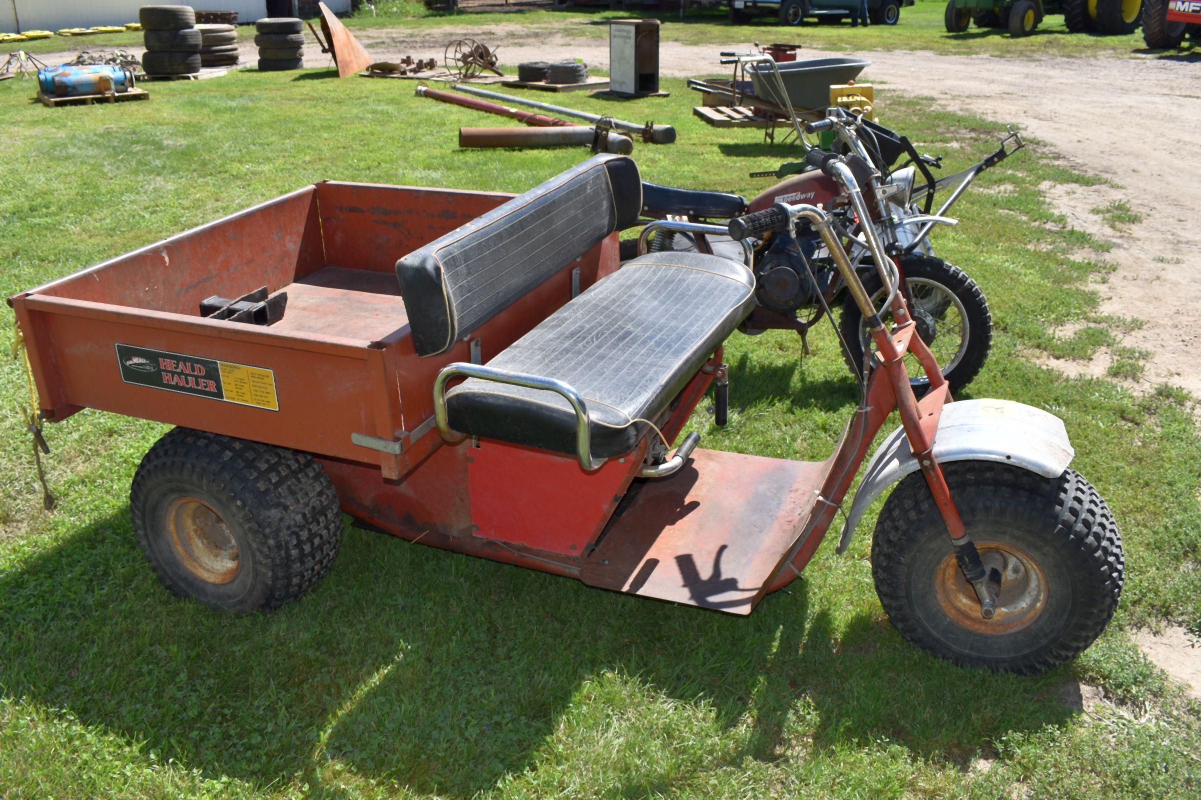 1982 Carl Heald Inc Heald Hauler 3-Wheel ATV, 11HP Motor, Dump Box, Not Running
