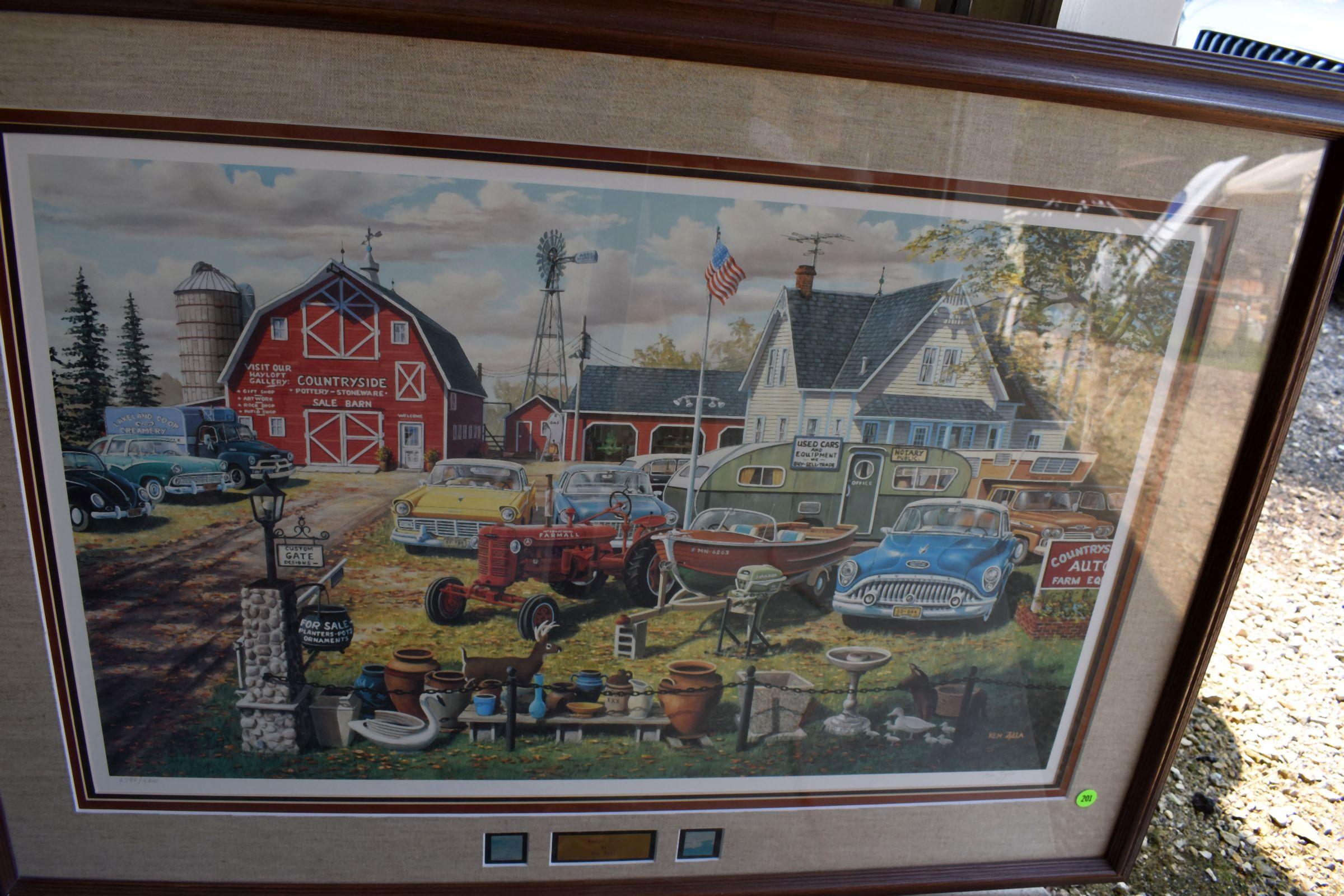 Ken Zylla "Bumper Crop" Signed And Numbered Framed Print, 2784/2800