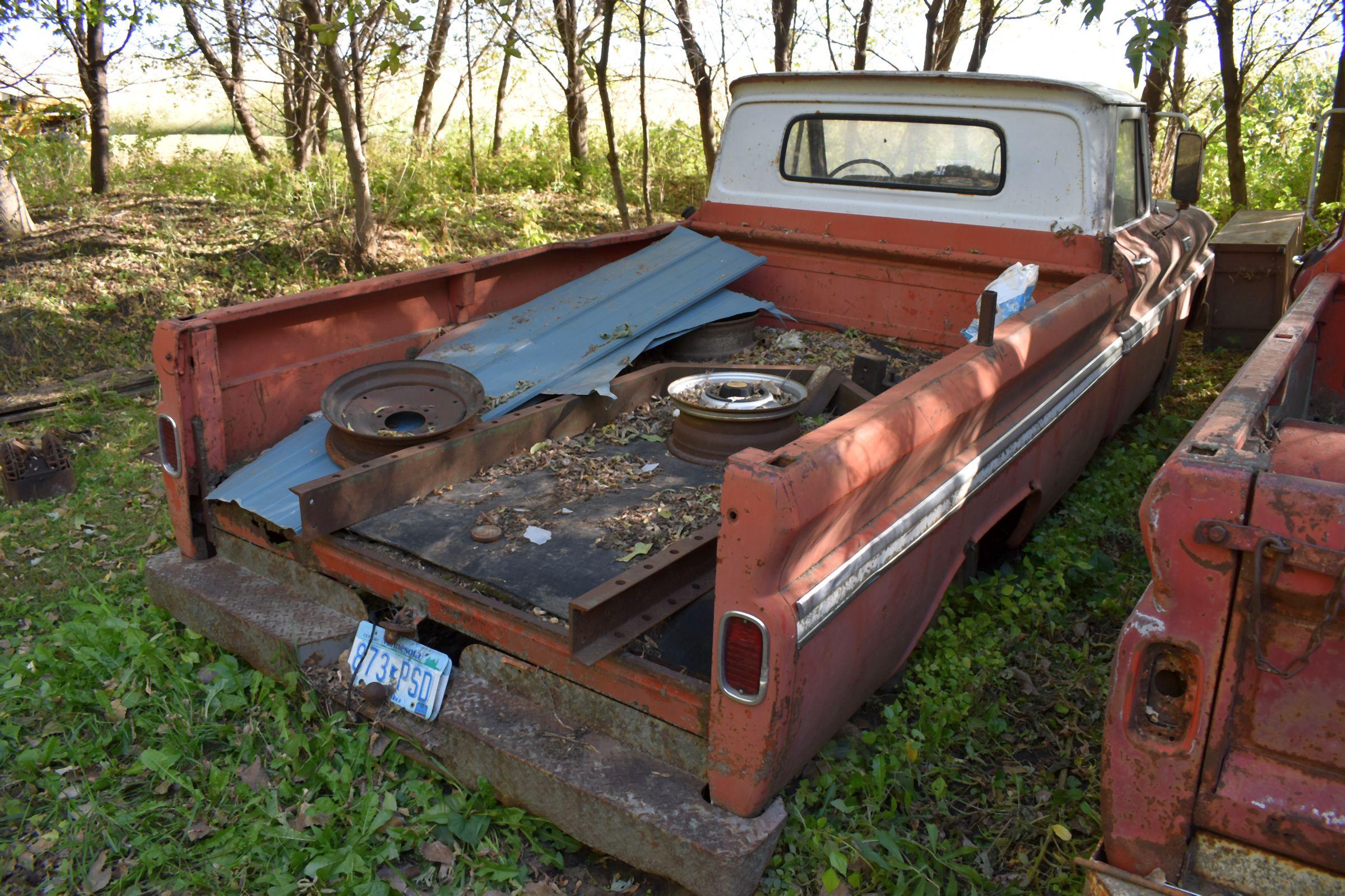1965  Chevy 10, 1/2 Ton PickUp, Reg Cab, Long Box, 3 Speed On Column, InLine 6 Cylinder, Parts/Proje