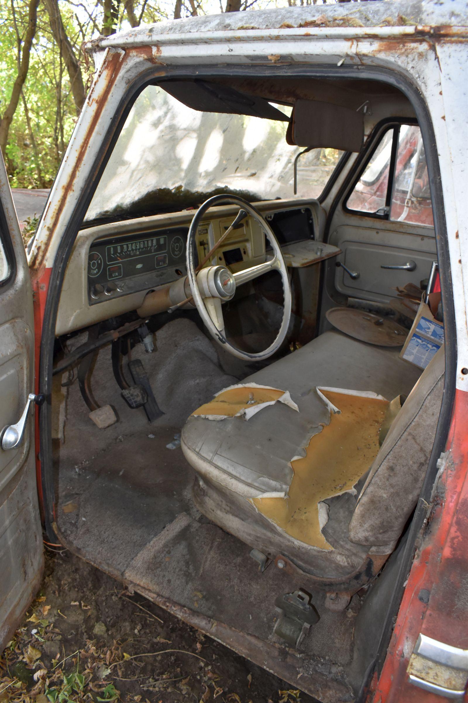 1965  Chevy 10, 1/2 Ton PickUp, Reg Cab, Long Box, 3 Speed On Column, InLine 6 Cylinder, Parts/Proje