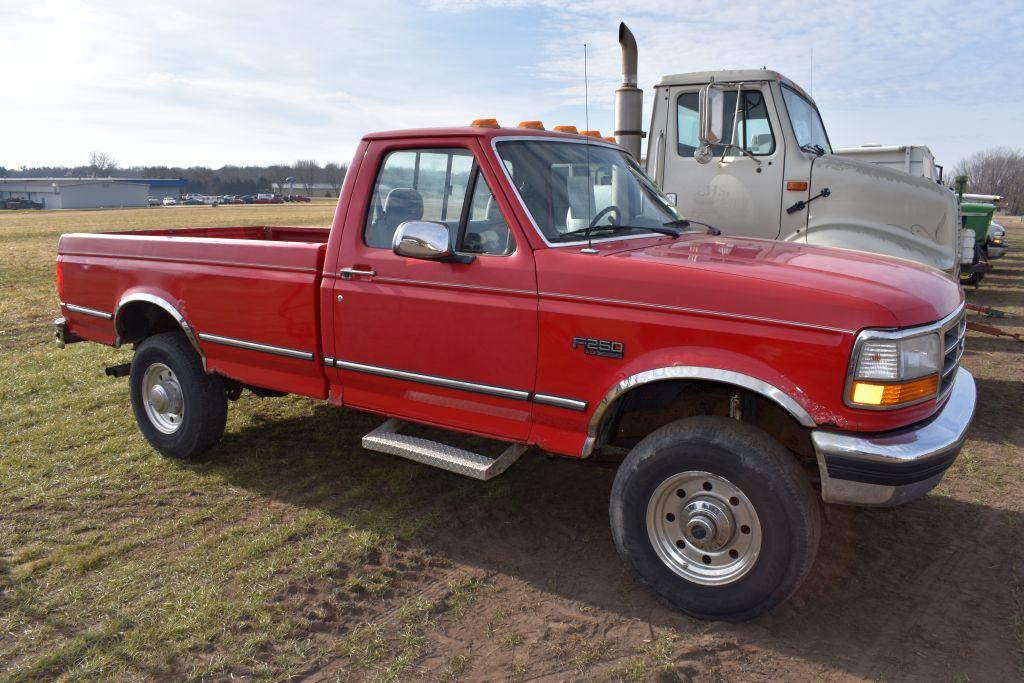 1995 Ford F250 XLT Pickup, 4x4, Reg Cab, 5.8L  V8 Engine, Auto, Long Box, 111,XXX Miles  Showing, Ru
