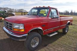 1995 Ford F250 XLT Pickup, 4x4, Reg Cab, 5.8L  V8 Engine, Auto, Long Box, 111,XXX Miles  Showing, Ru