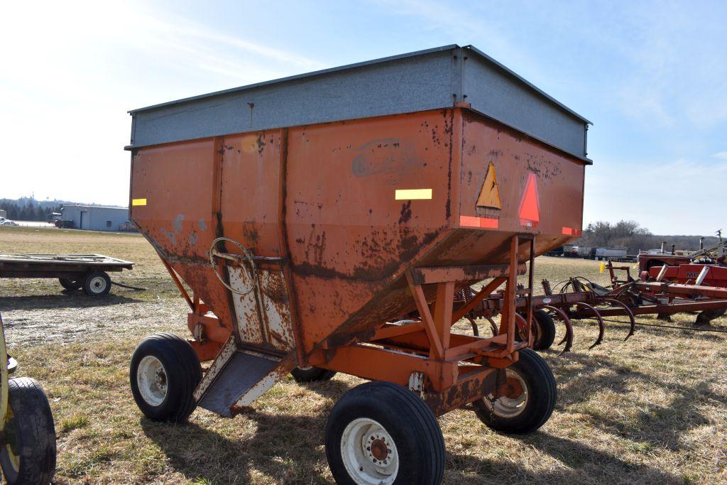 Bradford 225 Bushel Gravity Box, With Huskee  10 Ton Running Gear