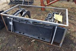 New/Unused 72" JCT Flat Bottom Grapple,  Universal Skid Loader Plate