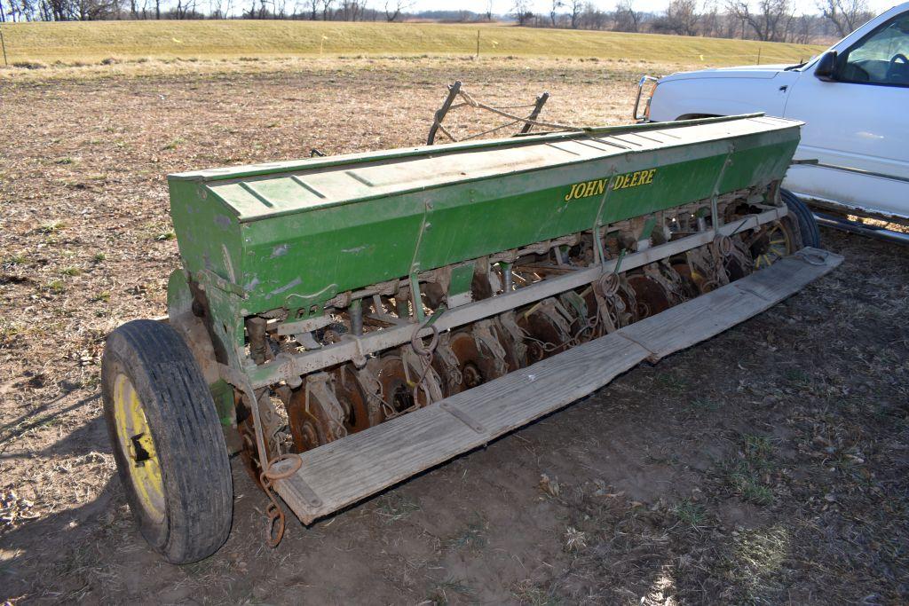 John Deere 10' Grain Drill With Grass Seeder,  7" Spacings