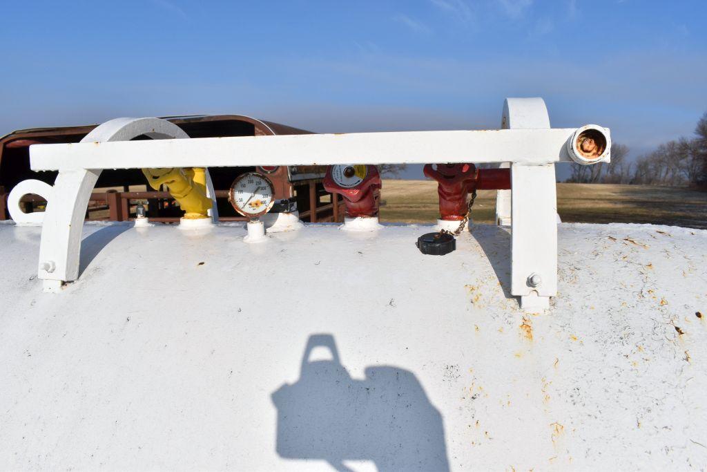 1000 Gallon Anhydrous NH3 Tank On Running  Gear With Flotation Tires
