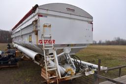 Tyler 24 Ton Dry Fertilizer Tender Box, 3  Compartment, Hydraulic Drive, Roll Tarp, With  Extra Disc