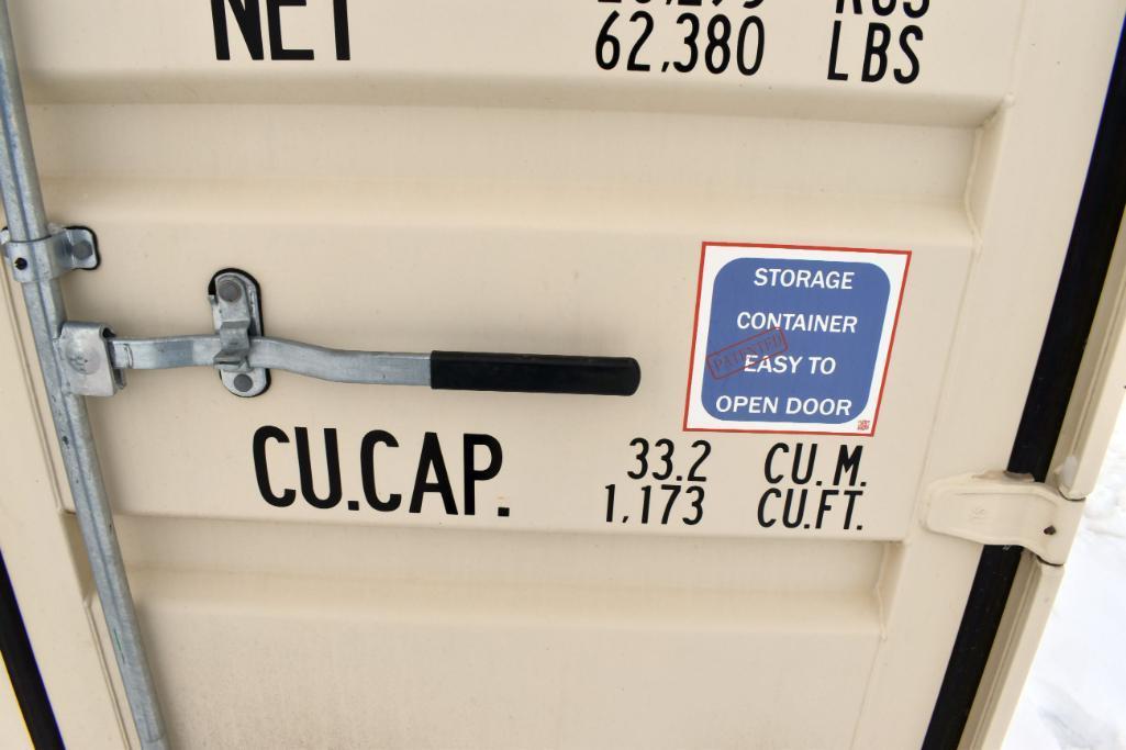 20' Shipping Container, double door, good floor, 1,173 cu.ft., manufactured in 2015,