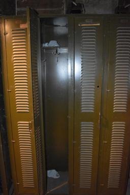 4 compartment metal lockers, located building 5