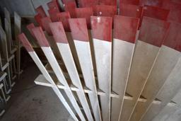 (6) New Wooden Fin Sections Off Of A Dempster #11 Windmill (Made of Cypress Wood)