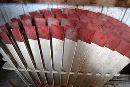 (6) New Wooden Fin Sections Off Of A Dempster #11 Windmill (Made of Cypress Wood)