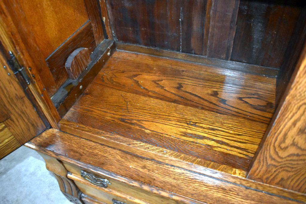 Fancy Oak Knock Down Double Door Wardrobe