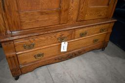 Fancy Oak Knock Down Double Door Wardrobe