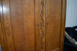 Fancy Oak Knock Down Double Door Wardrobe