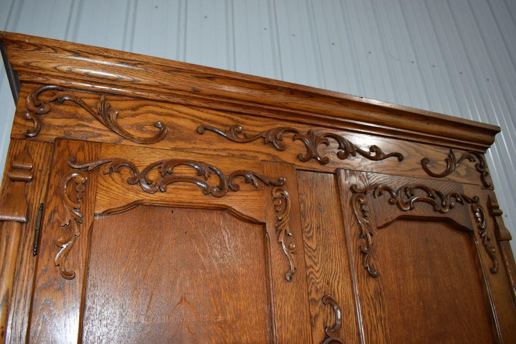 Fancy Oak Knock Down Double Door Wardrobe