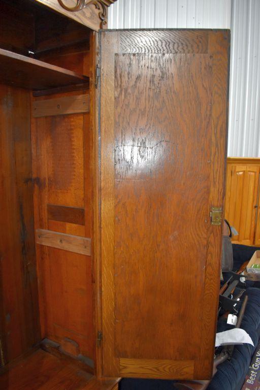 Fancy Oak Knock Down Double Door Wardrobe
