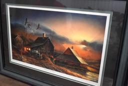 Terry Redlin Framed and Matted "Prepared For The Season" , 26" x 19"