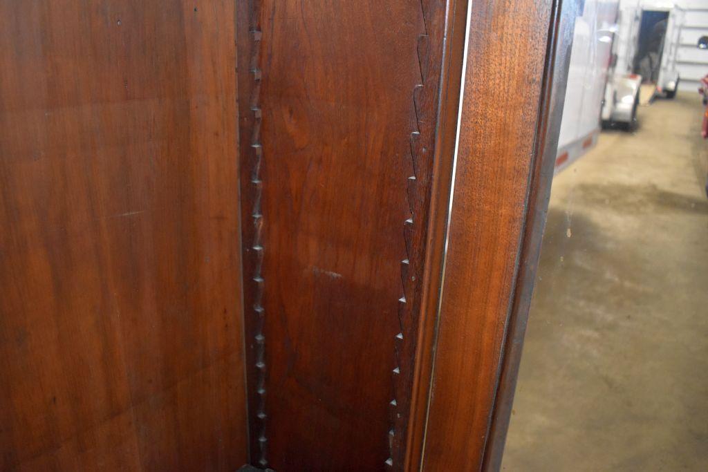 Mahogany Glass Front Book Shelf, Three Shelve, 22"x51"x11", believed to have come out of ship or