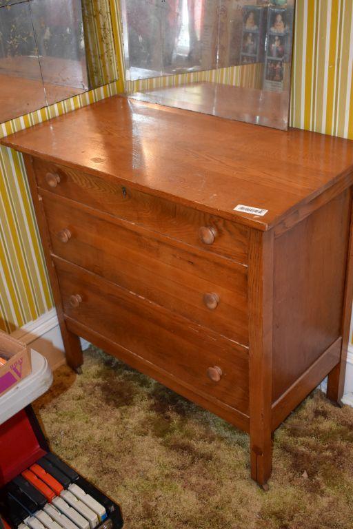 Oak 3 Drawer dresser