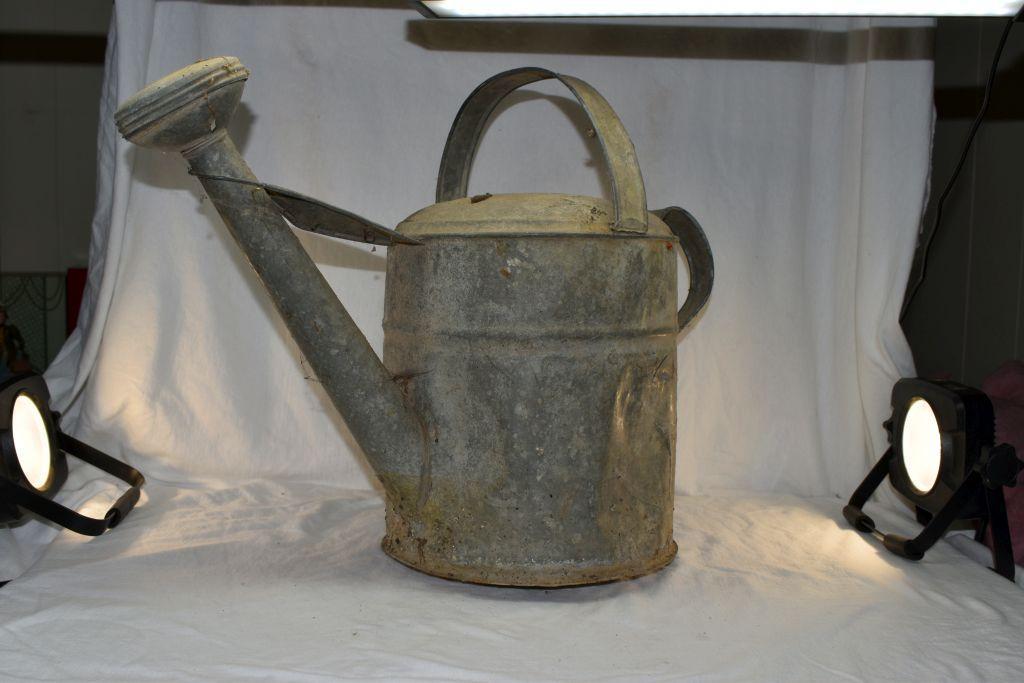 Galvanized watering can