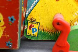 Fisher Price Walking Duck Cart No 305 pull toy