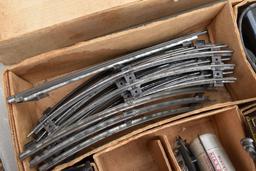 Marx train cars and tracks