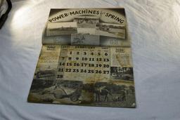 1937 Minneapolis Moline year book calendar, front & rear cover, good litho