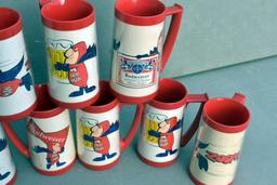 Budweiser plastic mugs 12