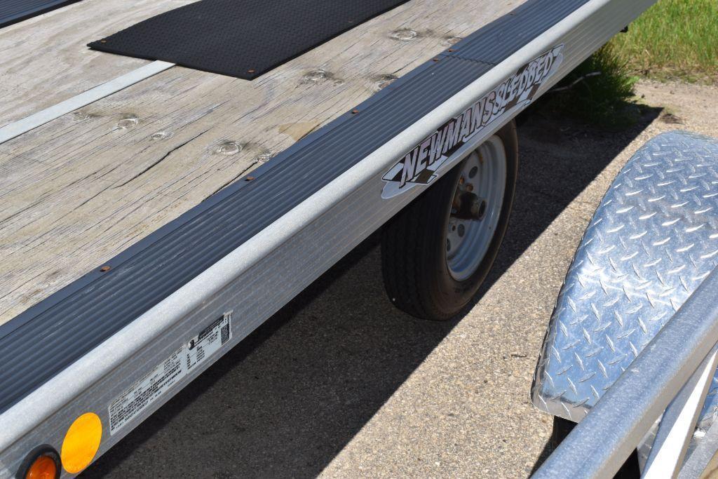 2014 Newmans Industries One place, Sled Bed Snowmobile Trailer, 2200 lb axle,