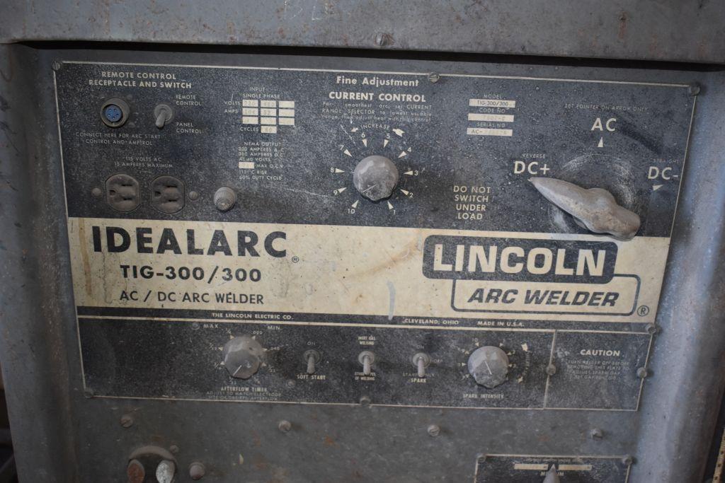 Lincoln Ideal Arc Tig/300/300, Stick Tig Welder Combo, With Tig welder, working order