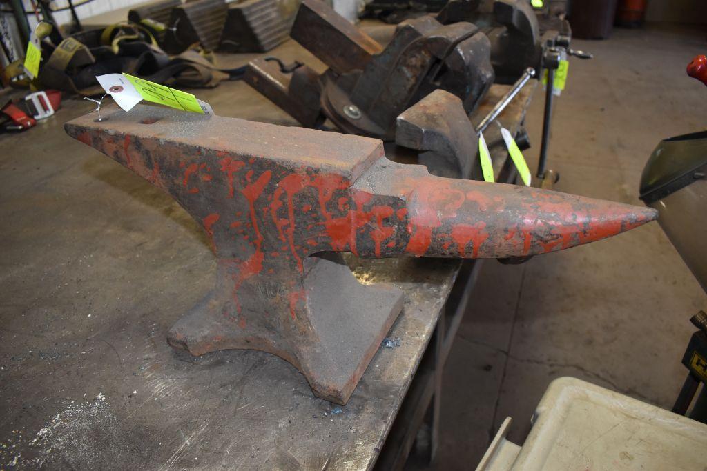Table Top Anvil With Horn, 22" long x 9" tall, 50lb