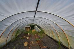 14'x45' hoop greenhouse with fan (No motor), Buyers responsible for removal, must be