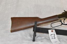 Henry Cal. 22 Magnum Lever Action Rifle, Gold Finish, Octagon Barrel, Open Sights, SN: GB118042M