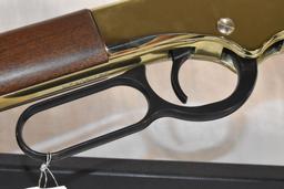 Henry Cal. 22 Magnum Lever Action Rifle, Gold Finish, Octagon Barrel, Open Sights, SN: GB118042M