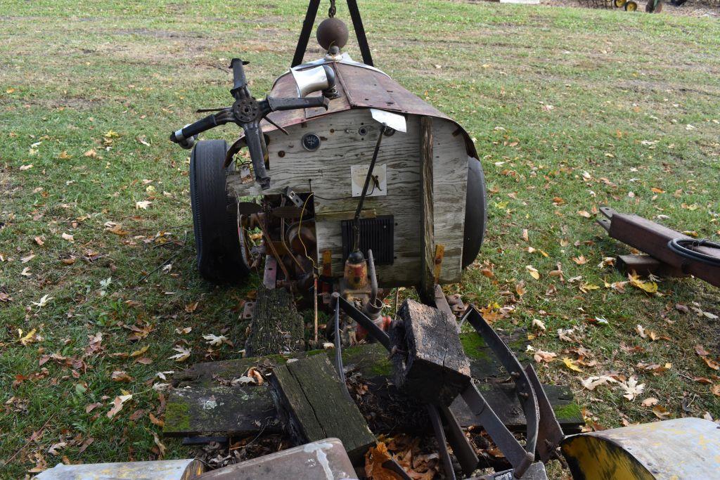 Chassis with Wisconsin Gas Engine, non-running, no title, no registration...