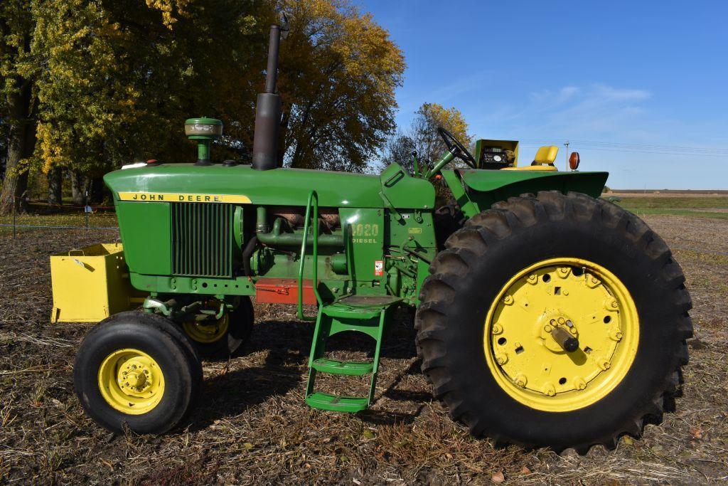 John Deere 4020 Diesel 2WD Tractor, 1178 Hours Showing, 18.4x34 Tires at 95%, Power Shift, Open